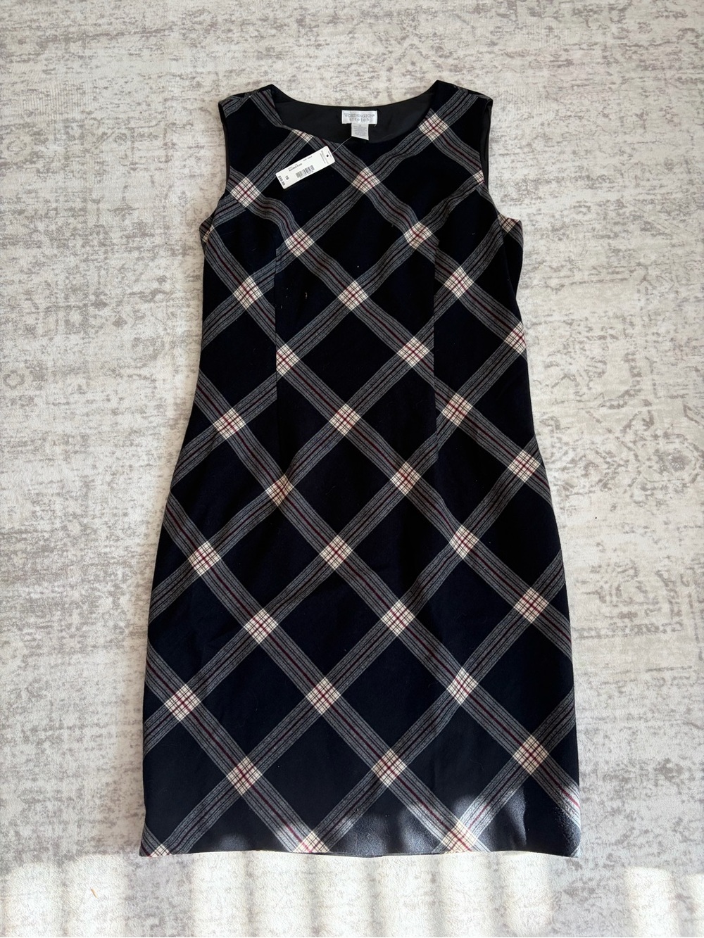 Women’s Black and Red Plaid Dress Plus Size